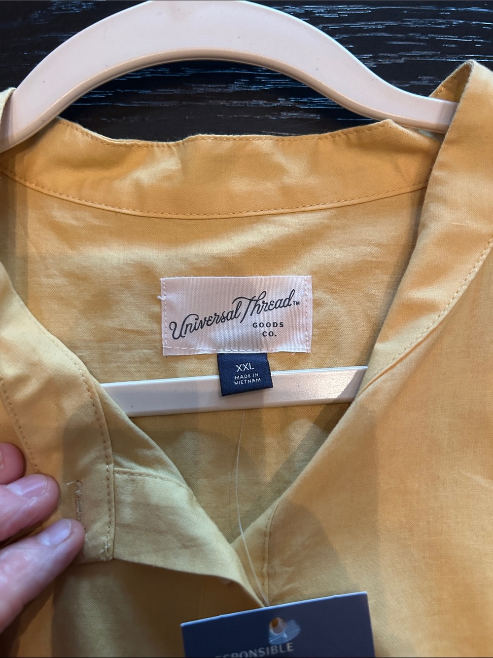 Universal Thread Mustard Yellow Short-Sleeve Button Tunic XXL - Picture 4 of 9